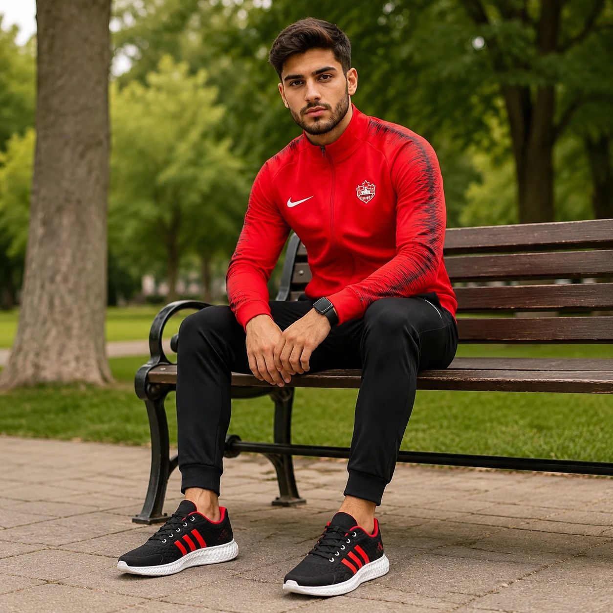 پکیج ست بهاره مردانه پرسپولیس مدلJ92کفش ورزشی مدل Alshen