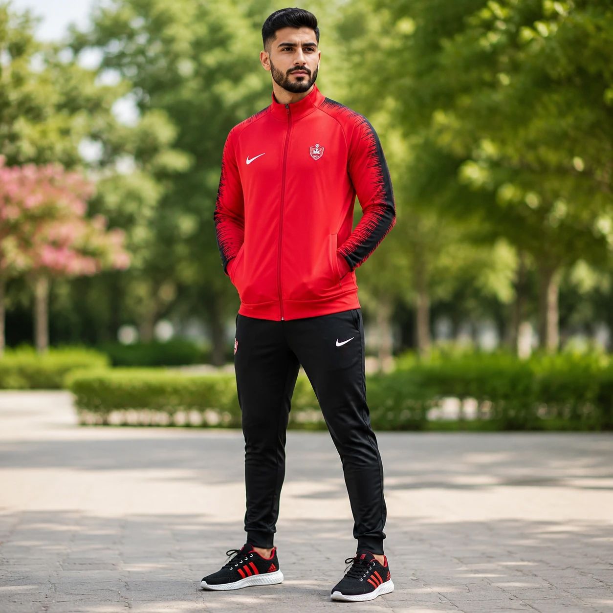 پکیج ست بهاره مردانه پرسپولیس مدلJ92کفش ورزشی مدل Alshen