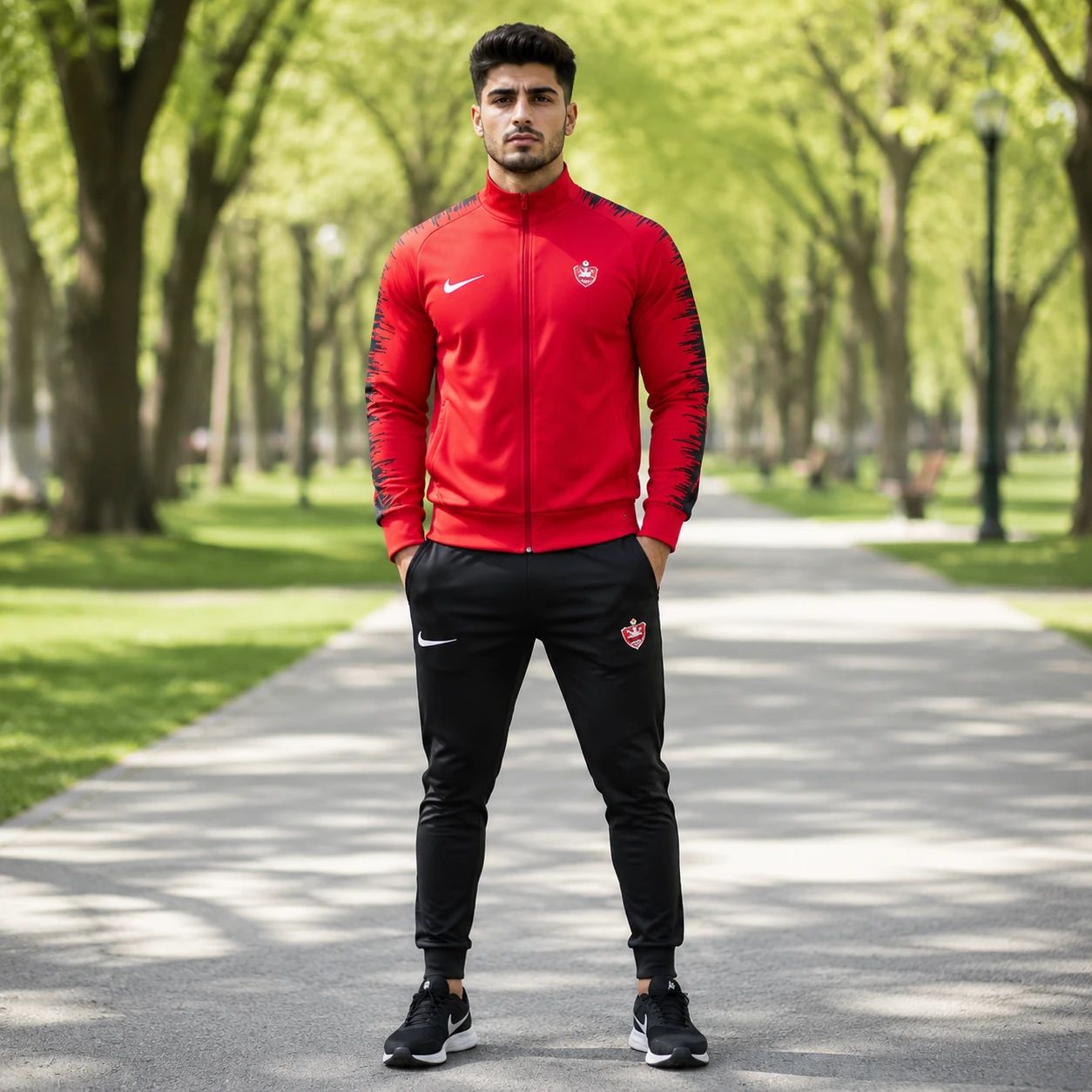 پکیج ست بهاره مردانه پرسپولیس مدلJ92کفش ورزشی مدل Alshen
