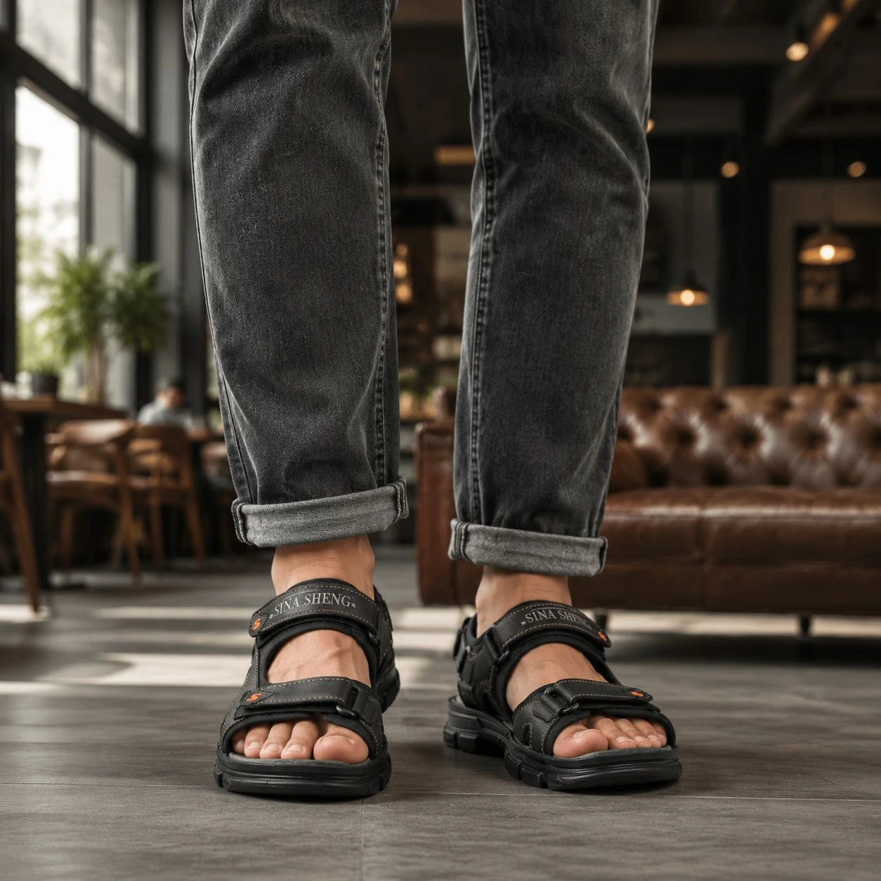 کفش صندل مردانه تابستانی مدل Sina Shoes -مشکی
