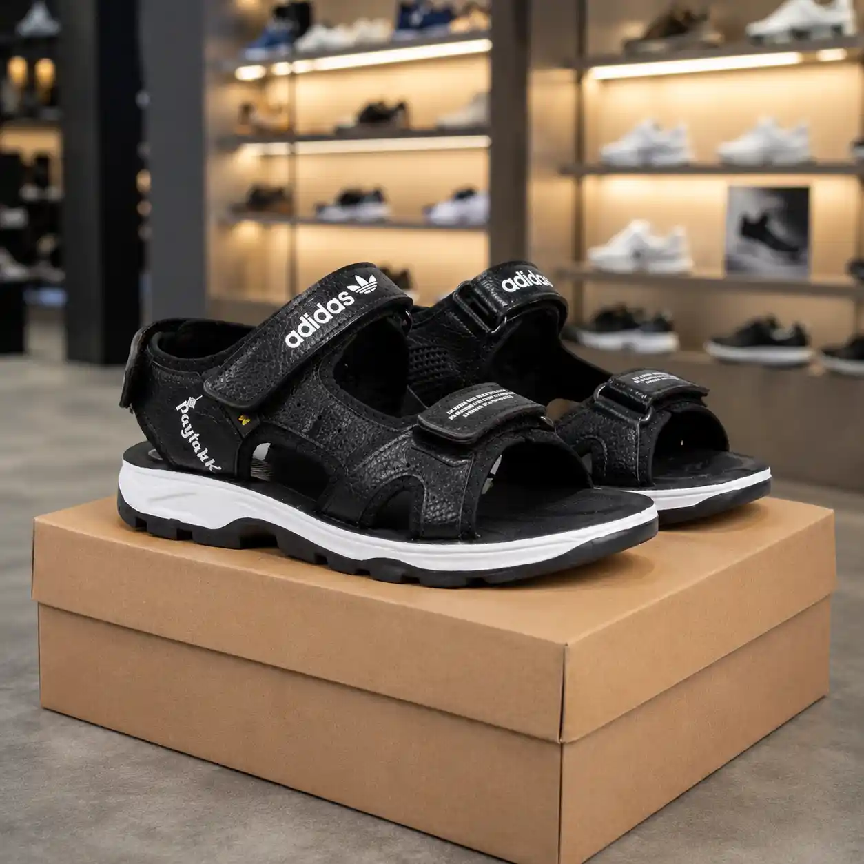 کفش صندل مردانه مدل Adidas-مشکی