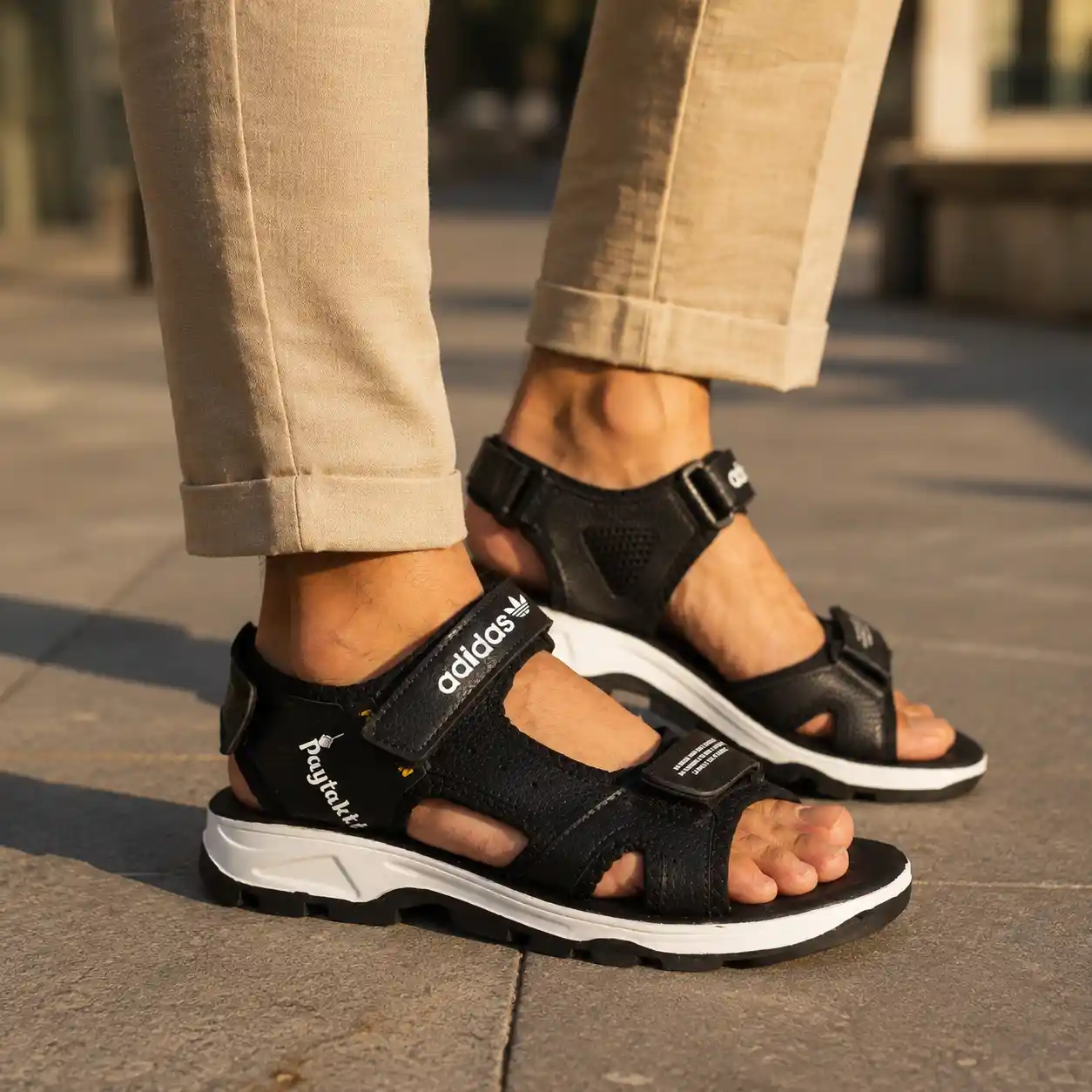 کفش صندل مردانه مدل Adidas-مشکی